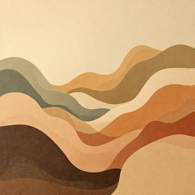 The primary subject of the image is a mountainous landscape, featuring a mountain range with a mix of brown and orange tones. The setting is a mountainous area with a brown and orange color palette. The visual style of the image is a combination of digital art and illustration, creating a unique and artistic representation of the mountain range. The colors and mood of the image are warm and earthy, evoking a sense of natural beauty and tranquility.